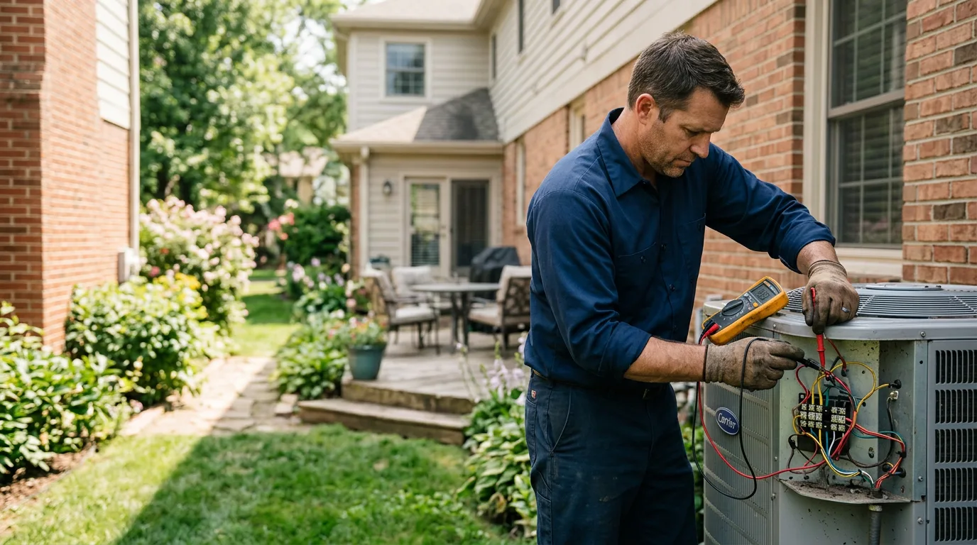 HVAC technician working near Sandy Level, VA